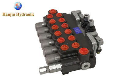 6 Spool Hydraulic Directional Control Valve 11gpm (40l/ Min ) 6P40 + 2 Joysticks