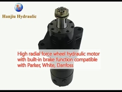 Motore idraulico a ruota ad alta forza radiale con funzione di frenata integrata compatibile con Parker, White, Danfoss