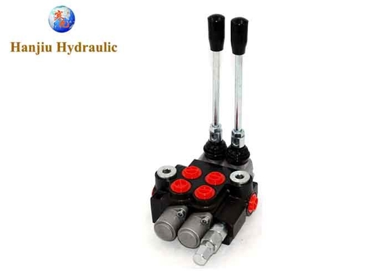 Hydraulic 40 Liter Monoblock Directional Control Valve 2p40 Two Spools G 1/2"