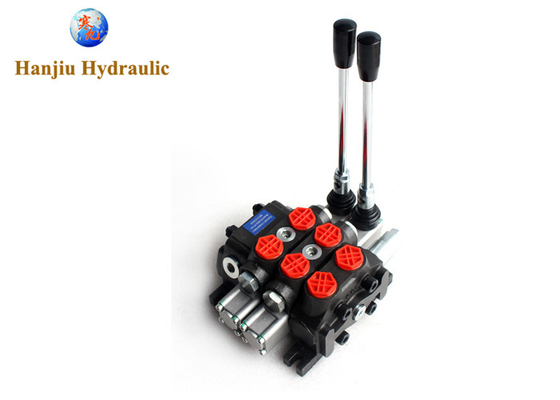 Dcv60 Hydraulic Monoblock Control Valve 2 Bank 1/2 Bsp 60l/Min Double Acting Cylinder Spool 3 Position Spring Return