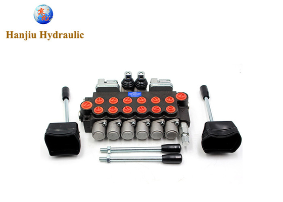 Valvola di direzione idraulica a 6 bobine 11gpm 40L/min 6p40 Con 2 joystick Valvola monoblocco