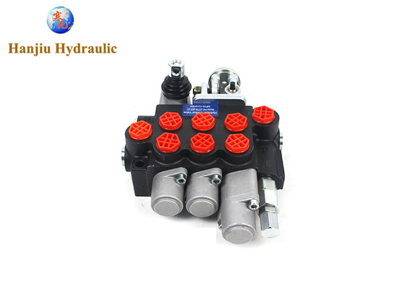 Valvola di controllo direzionale monoblocco 40 L/Min 11GPM 3 bobina 4 posizioni doppio azionamento + joystick