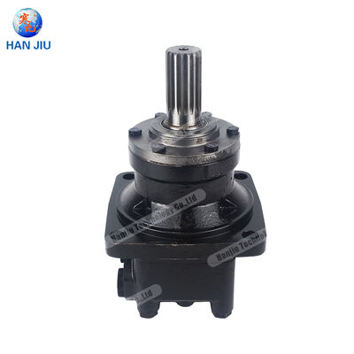 Motore idraulico della ruota BMT-200-WFD Flangia di montaggio della ruota, 200 ml/giro, albero scanalato da 31,75 mm e porte G 1/2 A e B